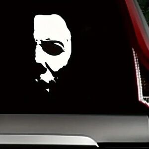 3/$10 Halloween Horror Half-Face Decal - Waterproof & Sun-Resistant
